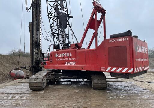 Used Hitachi SCX700-PD piling rig with intergrated power pack